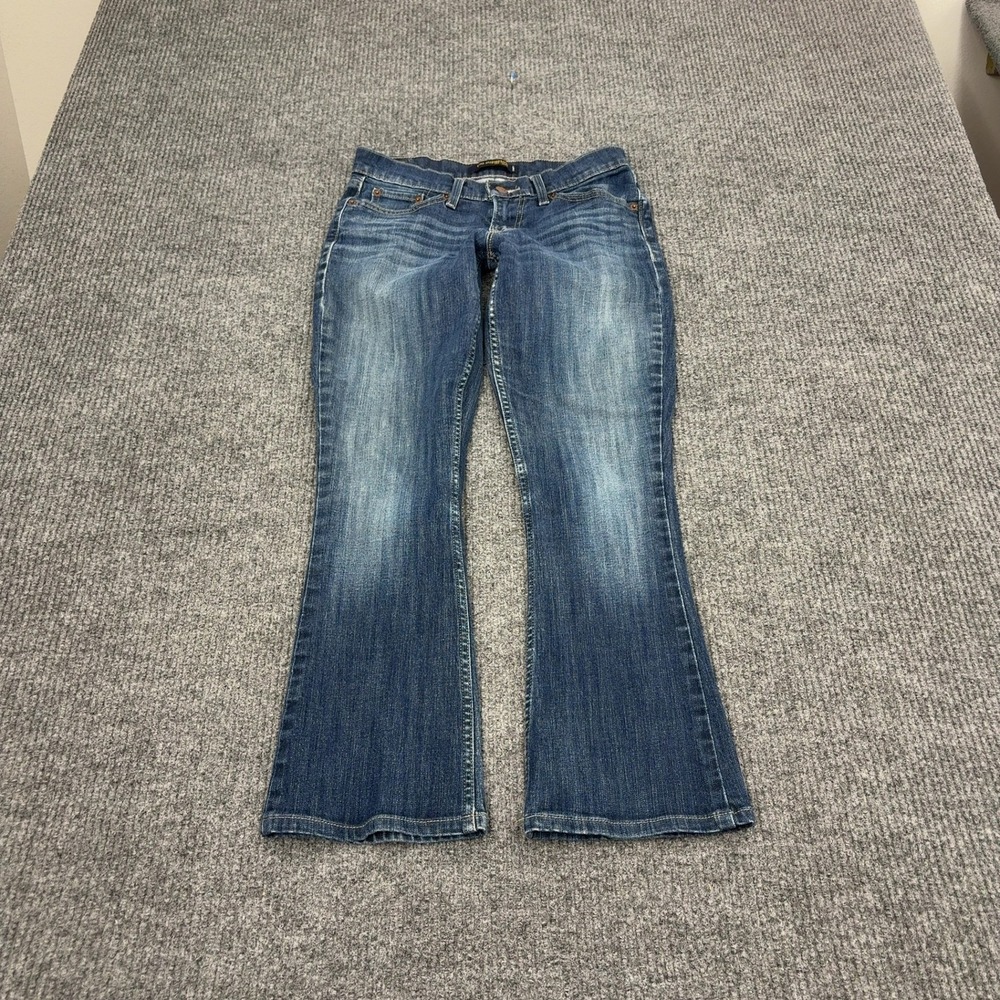 Levi's 524 Jeans Womens 5M Blue Cotton Too Superlow Flap Pocket Bootcut Y2K
